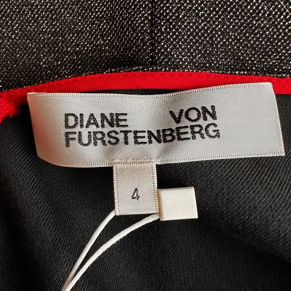 Diane Von Furstenberg Metallic Mini Dress NWT - Picture 13 of 16